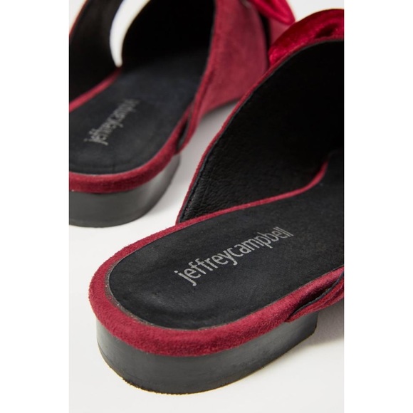 💃Anthro Jeffrey Campbell Charlin mule slides in burgundy red - Picture 6 of 9